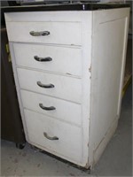 Porcelain top 5 drawer base cabinet