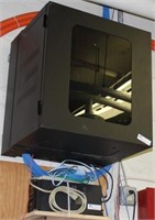 Wall mounted computer server cabinet and APC