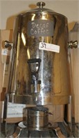 Stainless Steel coffee warmer/dispenser, in box