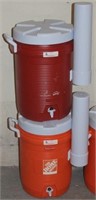 2 Rubbermaid insulated water coolers