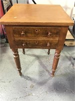 Vintage 2 drawer solid cherry lamp table. 

29