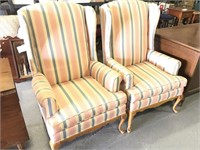 Two very nice wing back chairs. 

44H 26W