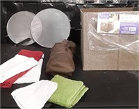 Faux linen storage bin,200 thread count flat sheet
