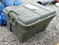 GREEN CONTAINER WITH TOOLS