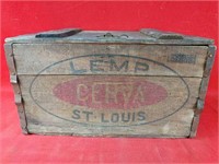 Antique 1917 Lemp Cerva Wooden Beer Crate