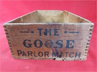 Vintage The Goose Parlor Matches Railway Crate