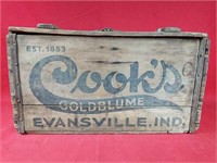 Vintage Cook's Goldblume Wooden Crate