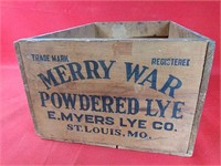 Vintage Merry War Lye Wooden Crate