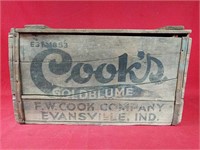 Vintage Cook's Goldblume Wooden Crate