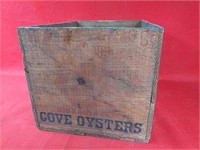 Vintage Cove Oysters Wooden Crate