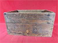 Vintage Clicquot Club Beverages Wooden Crate