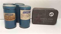 4 VINTAGE MEDICINAL TINS - LOUTTIT'S PHARMACY,