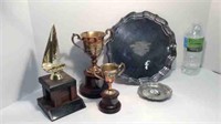ASSORTMENT OF TROPHIES + ENGRAVED PIECES