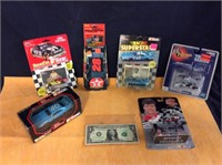 Vintage lot of racing cars and Davey Allison