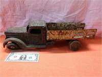 Antique metal Buddy L dually truck as is