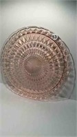 DEPRESSION GLASS PLATTER - 13.5" H