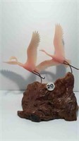 FLAMINGO SCULPTURE BY JOHN PERRY - 12" H