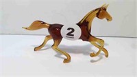 HANDBLOWN GLASS HORSE - 4.5" X 3" H