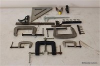 13 Pc Lot - Tools - Clamps & Squares