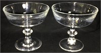 Pair Of Steuben Footed Glasses
