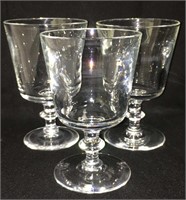Set Of 3 Steuben Art Glass Footed Glasses