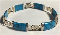 Sterling Silver Bracelet With Turquoise