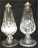 Pair Of Waterford Cyrstal Footed Shakers