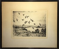 Hans Kleiber Etching, The Pond In The Hills