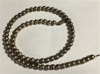 Beaded Sterling Silver Necklace