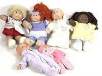 Lot of Six Dolls Including Cabbage Patch