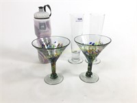 Group of Five Drinking Glasses
