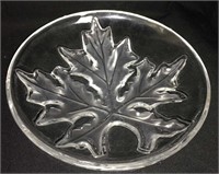 Lalique France Leaf Plate