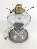 Light Amethyst Electrified Oil Lamp