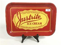 Metal Lithographed Justrite Ice Cream Tray