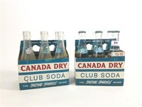 Two Vintage Six Packs of Canada Dry Club Soda