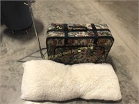 Jordache Suitcase, Pillow, Coat Rack