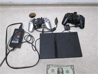 Sony Playstation 2 PS2 Slim w/ 2 Controllers &
