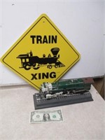 Train Phone & Train Xing Sign - Untested