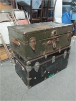 2 Vintage Trunks - Local Pickup Only - Black Is