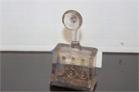 VINTAGE GLASS "TUNE IN"  MINIATURE CANDY DISPENSER