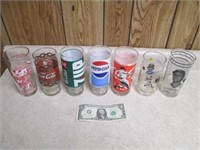 Lot of Collector Glasses - Coca-Cola, Pepsi,