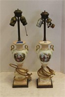 PAIR OF VICTORIAN STYLE LAMPS