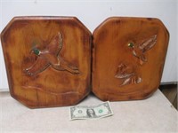Wooden Pheasant & Duck Art