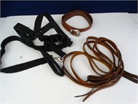Equestrian Leather strap, dog harness and Belt