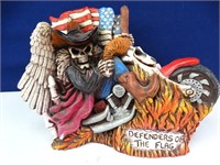 Signed 'Defenders of the Flag' Art Statue