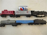 Lot de trains miniatures HO dont 1 locomotive