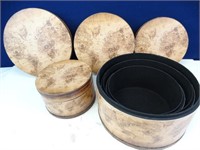 Set of (4) Nesting Containers - World Map