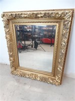 Mirror w/ Ornate Gold Colored Frame