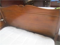 Vintage Cognac Wooden Bed Frame