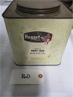Vintage Nugget poppy seed tin